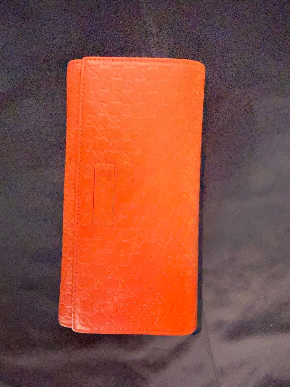 Gucci Red Embossed Leather Wallet